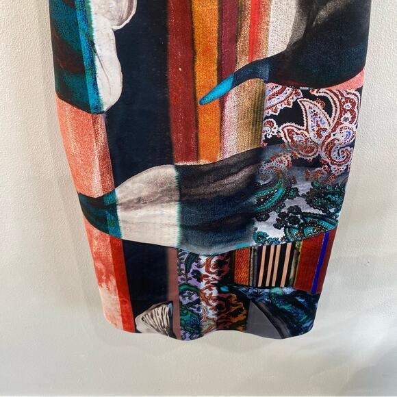 Clover Canyon Abstract Print Sleeveless Bodycon Sheath Dress Sz Small - Picture 5 of 10